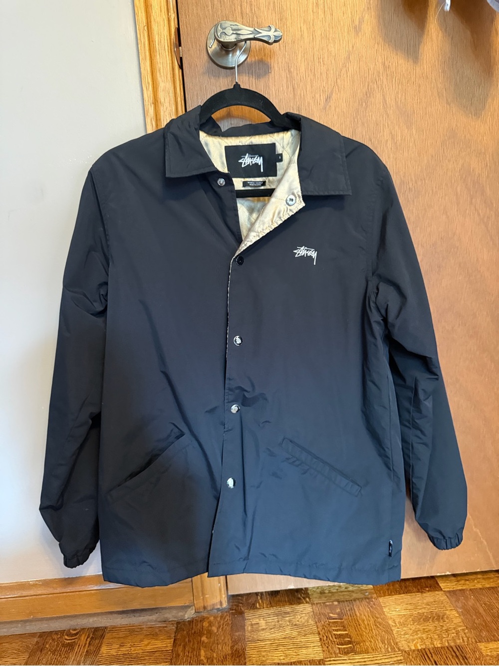 Unisex Stussy Black Coach Jacket